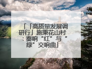 「高质量发展调研行」施秉花山村：奏响“红”与“绿”交响曲