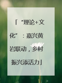 “理论+文化”：嘉兴黄岩联动，乡村振兴添活力