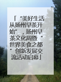 “美好生活从扬州早茶开始”，扬州早茶文化周暨“世界美食之都”创新发展交流活动启幕