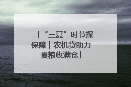 “三夏”时节探保障｜农机贷助力夏粮收满仓