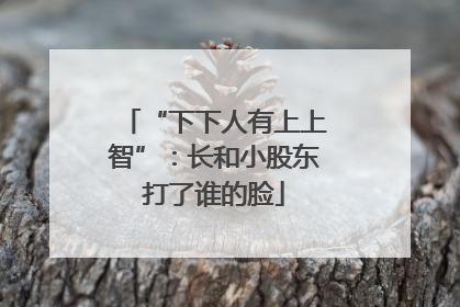 “下下人有上上智”：长和小股东打了谁的脸