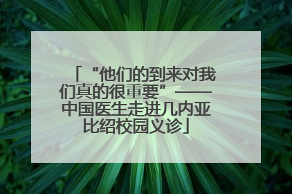 “他们的到来对我们真的很重要”——中国医生走进几内亚比绍校园义诊