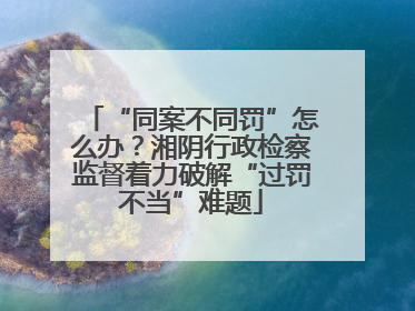 “同案不同罚”怎么办？湘阴行政检察监督着力破解“过罚不当”难题