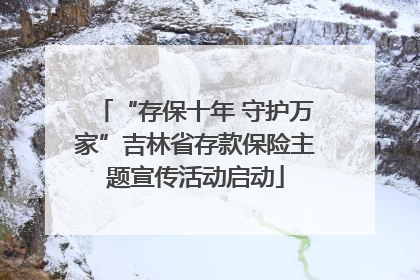“存保十年 守护万家”吉林省存款保险主题宣传活动启动