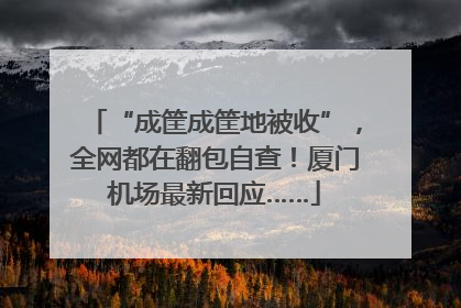 “成筐成筐地被收”，全网都在翻包自查！厦门机场最新回应……