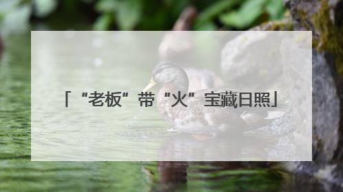 “老板”带“火”宝藏日照