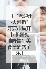 “老泸州·大河街”好耍市集开市 机器狗助阵端午美食美酒亲子乐