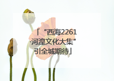 “西海2261·河湟文化大集”引全城期待