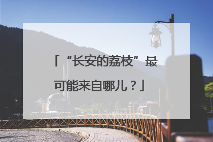 “长安的荔枝”最可能来自哪儿？