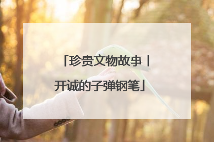 珍贵文物故事丨开诚的子弹钢笔
