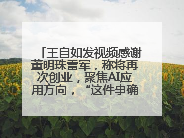 王自如发视频感谢董明珠雷军，称将再次创业，聚焦AI应用方向，“这件事确实来钱快”