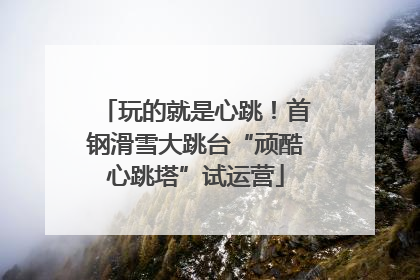 玩的就是心跳！首钢滑雪大跳台“顽酷心跳塔”试运营