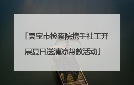 灵宝市检察院携手社工开展夏日送清凉帮教活动