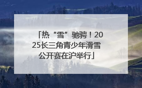 热“雪”驰骋！2025长三角青少年滑雪公开赛在沪举行