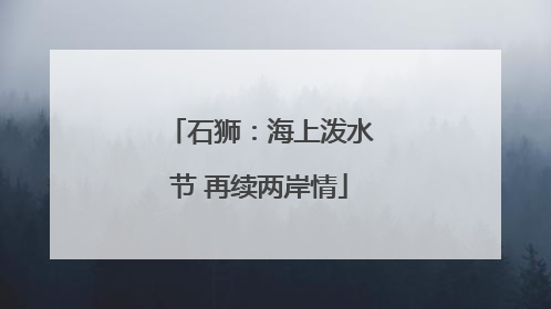 石狮：海上泼水节 再续两岸情