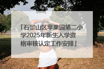 石景山区苹果园第二小学2025年新生入学资格审核认定工作安排