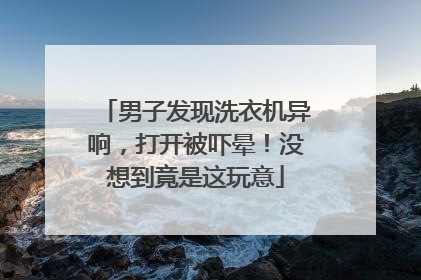 男子发现洗衣机异响，打开被吓晕！没想到竟是这玩意