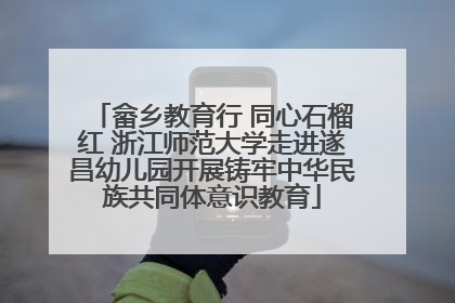 畲乡教育行 同心石榴红 浙江师范大学走进遂昌幼儿园开展铸牢中华民族共同体意识教育