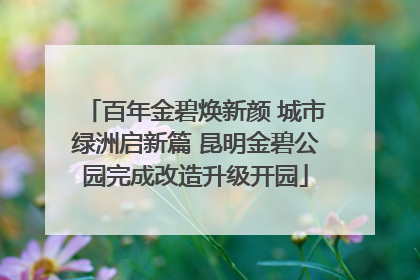 百年金碧焕新颜 城市绿洲启新篇 昆明金碧公园完成改造升级开园