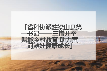 省科协派驻梁山县第一书记——三措并举 赋能乡村教育 助力黄河滩娃健康成长
