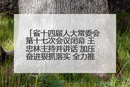 省十四届人大常委会第十七次会议闭幕 王忠林主持并讲话 加压奋进狠抓落实 全力推动支点建设成势见效