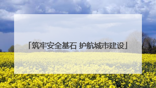 筑牢安全基石 护航城市建设