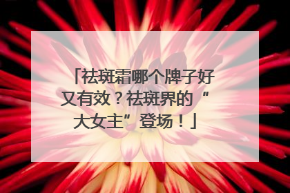 祛斑霜哪个牌子好又有效？祛斑界的“大女主”登场！