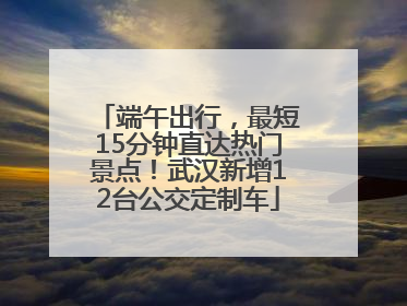 端午出行，最短15分钟直达热门景点！武汉新增12台公交定制车