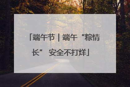 端午节｜端午“粽情长” 安全不打烊