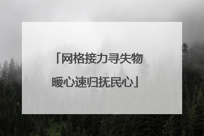 网格接力寻失物 暖心速归抚民心