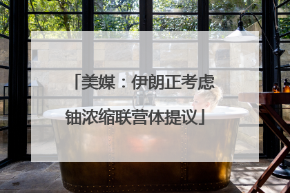 美媒：伊朗正考虑铀浓缩联营体提议