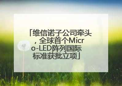 维信诺子公司牵头，全球首个Micro-LED阵列国际标准获批立项