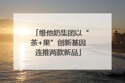 维他奶集团以“茶+果”创新基因连推两款新品