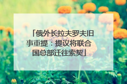 俄外长拉夫罗夫旧事重提：提议将联合国总部迁往索契