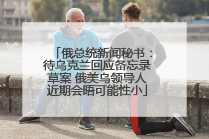 俄总统新闻秘书：待乌克兰回应备忘录草案 俄美乌领导人近期会晤可能性小