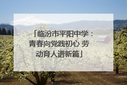 临汾市平阳中学：青春向党践初心 劳动育人谱新篇