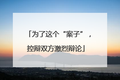为了这个“案子”，控辩双方激烈辩论
