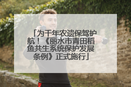 为千年农遗保驾护航！《丽水市青田稻鱼共生系统保护发展条例》正式施行