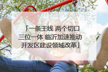 一条主线 两个切口 三位一体 临沂加速推动开发区建设领域改革