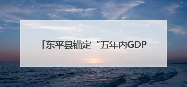 东平县锚定“五年内GDP和税收收入翻番”目标，2024年同比增长5.8%