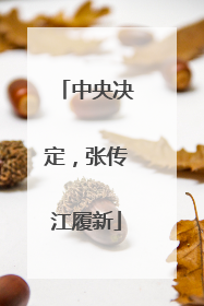 中央决定，张传江履新