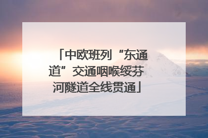 中欧班列“东通道”交通咽喉绥芬河隧道全线贯通