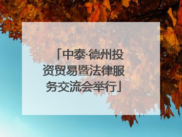 中泰·德州投资贸易暨法律服务交流会举行
