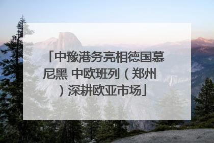 中豫港务亮相德国慕尼黑 中欧班列（郑州）深耕欧亚市场