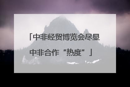 中非经贸博览会尽显中非合作“热度”
