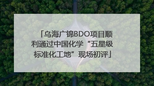 乌海广锦BDO项目顺利通过中国化学“五星级标准化工地”现场初评