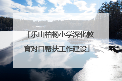 乐山柏杨小学深化教育对口帮扶工作建设
