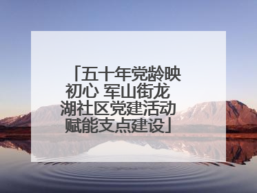 五十年党龄映初心 军山街龙湖社区党建活动赋能支点建设