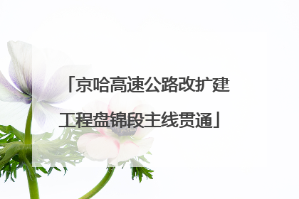 京哈高速公路改扩建工程盘锦段主线贯通