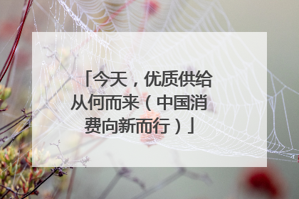 今天，优质供给从何而来（中国消费向新而行）